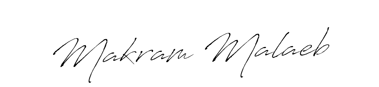 Design your own signature with our free online signature maker. With this signature software, you can create a handwritten (Antro_Vectra) signature for name Makram Malaeb. Makram Malaeb signature style 6 images and pictures png