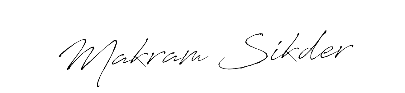 How to make Makram Sikder signature? Antro_Vectra is a professional autograph style. Create handwritten signature for Makram Sikder name. Makram Sikder signature style 6 images and pictures png
