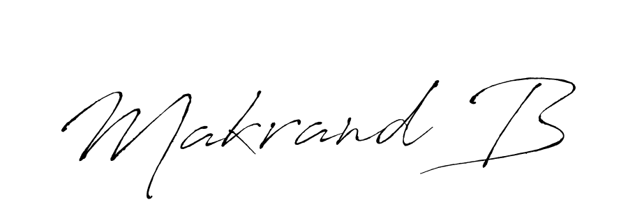 It looks lik you need a new signature style for name Makrand B. Design unique handwritten (Antro_Vectra) signature with our free signature maker in just a few clicks. Makrand B signature style 6 images and pictures png