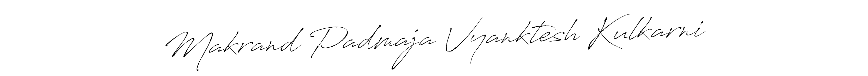 How to make Makrand Padmaja Vyanktesh Kulkarni signature? Antro_Vectra is a professional autograph style. Create handwritten signature for Makrand Padmaja Vyanktesh Kulkarni name. Makrand Padmaja Vyanktesh Kulkarni signature style 6 images and pictures png