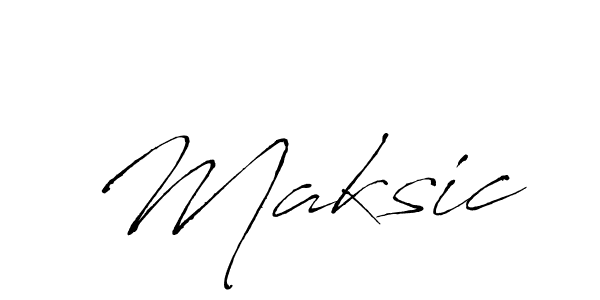 Use a signature maker to create a handwritten signature online. With this signature software, you can design (Antro_Vectra) your own signature for name Maksic. Maksic signature style 6 images and pictures png