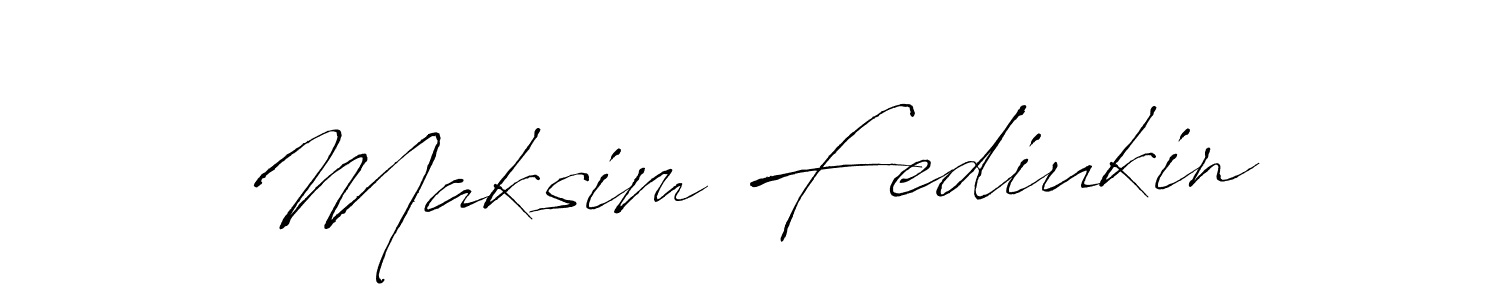 Maksim Fediukin stylish signature style. Best Handwritten Sign (Antro_Vectra) for my name. Handwritten Signature Collection Ideas for my name Maksim Fediukin. Maksim Fediukin signature style 6 images and pictures png