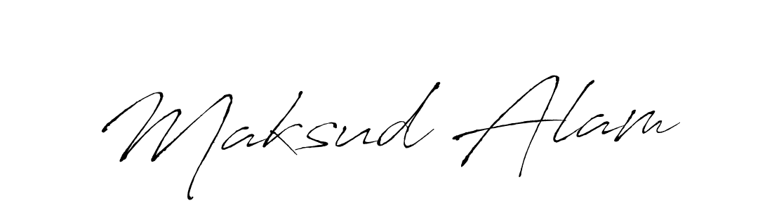 Make a beautiful signature design for name Maksud Alam. With this signature (Antro_Vectra) style, you can create a handwritten signature for free. Maksud Alam signature style 6 images and pictures png