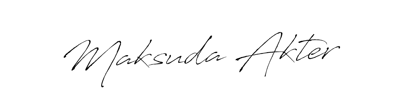 Also we have Maksuda Akter name is the best signature style. Create professional handwritten signature collection using Antro_Vectra autograph style. Maksuda Akter signature style 6 images and pictures png