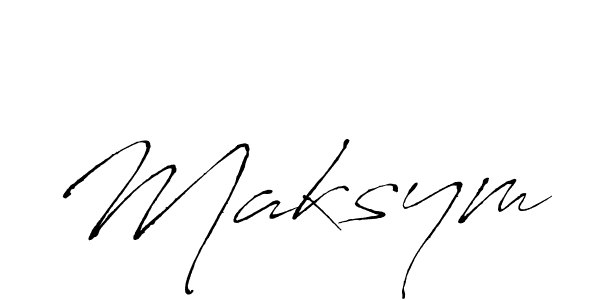 Make a beautiful signature design for name Maksym. With this signature (Antro_Vectra) style, you can create a handwritten signature for free. Maksym signature style 6 images and pictures png