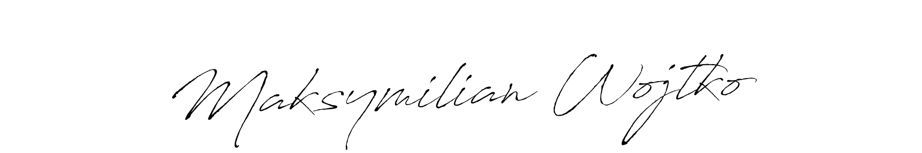 Design your own signature with our free online signature maker. With this signature software, you can create a handwritten (Antro_Vectra) signature for name Maksymilian Wojtko. Maksymilian Wojtko signature style 6 images and pictures png