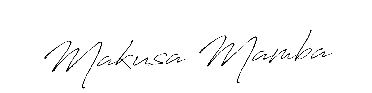 Design your own signature with our free online signature maker. With this signature software, you can create a handwritten (Antro_Vectra) signature for name Makusa Mamba. Makusa Mamba signature style 6 images and pictures png