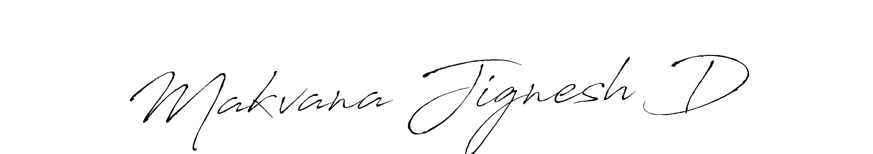 How to make Makvana Jignesh D name signature. Use Antro_Vectra style for creating short signs online. This is the latest handwritten sign. Makvana Jignesh D signature style 6 images and pictures png