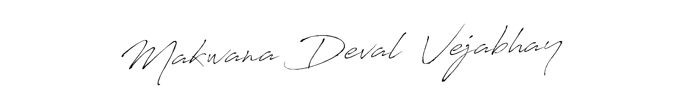 You can use this online signature creator to create a handwritten signature for the name Makwana Deval  Vejabhay. This is the best online autograph maker. Makwana Deval  Vejabhay signature style 6 images and pictures png