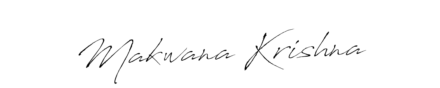 How to make Makwana Krishna name signature. Use Antro_Vectra style for creating short signs online. This is the latest handwritten sign. Makwana Krishna signature style 6 images and pictures png