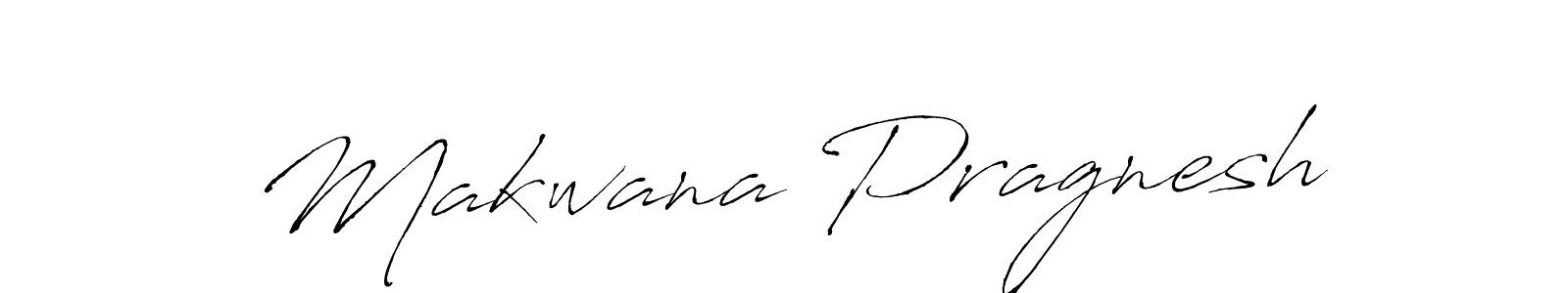 How to make Makwana Pragnesh name signature. Use Antro_Vectra style for creating short signs online. This is the latest handwritten sign. Makwana Pragnesh signature style 6 images and pictures png