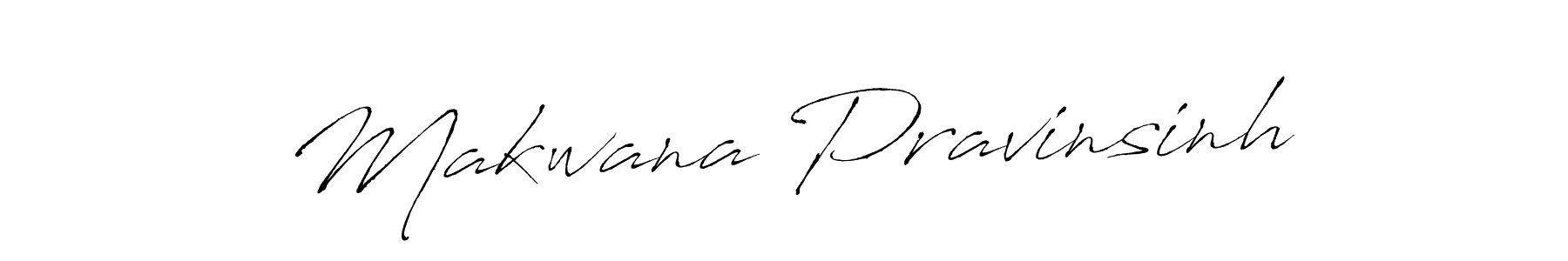How to make Makwana Pravinsinh name signature. Use Antro_Vectra style for creating short signs online. This is the latest handwritten sign. Makwana Pravinsinh signature style 6 images and pictures png