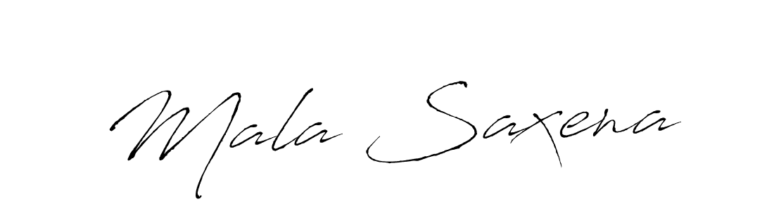 You should practise on your own different ways (Antro_Vectra) to write your name (Mala Saxena) in signature. don't let someone else do it for you. Mala Saxena signature style 6 images and pictures png