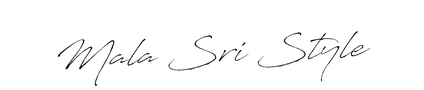 Use a signature maker to create a handwritten signature online. With this signature software, you can design (Antro_Vectra) your own signature for name Mala Sri Style. Mala Sri Style signature style 6 images and pictures png