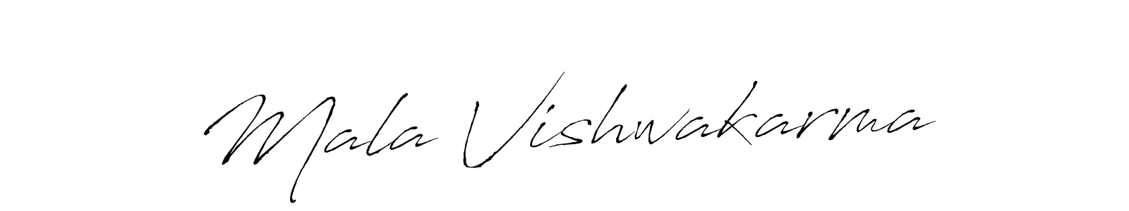 Mala Vishwakarma stylish signature style. Best Handwritten Sign (Antro_Vectra) for my name. Handwritten Signature Collection Ideas for my name Mala Vishwakarma. Mala Vishwakarma signature style 6 images and pictures png