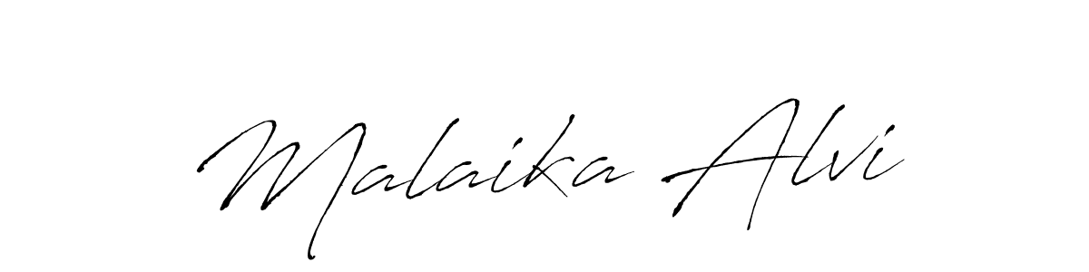 How to make Malaika Alvi signature? Antro_Vectra is a professional autograph style. Create handwritten signature for Malaika Alvi name. Malaika Alvi signature style 6 images and pictures png