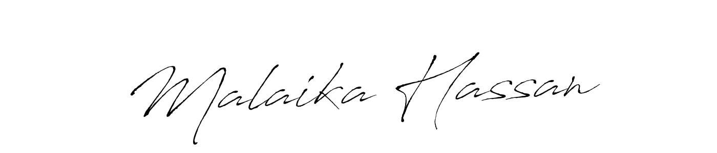 Create a beautiful signature design for name Malaika Hassan. With this signature (Antro_Vectra) fonts, you can make a handwritten signature for free. Malaika Hassan signature style 6 images and pictures png