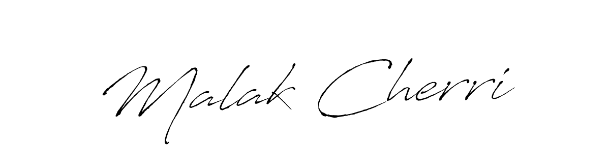 How to make Malak Cherri name signature. Use Antro_Vectra style for creating short signs online. This is the latest handwritten sign. Malak Cherri signature style 6 images and pictures png