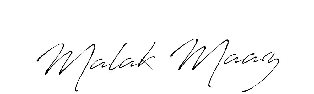 Make a beautiful signature design for name Malak Maaz. With this signature (Antro_Vectra) style, you can create a handwritten signature for free. Malak Maaz signature style 6 images and pictures png