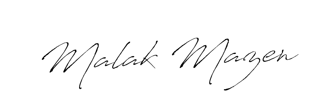 Make a beautiful signature design for name Malak Mazen. With this signature (Antro_Vectra) style, you can create a handwritten signature for free. Malak Mazen signature style 6 images and pictures png