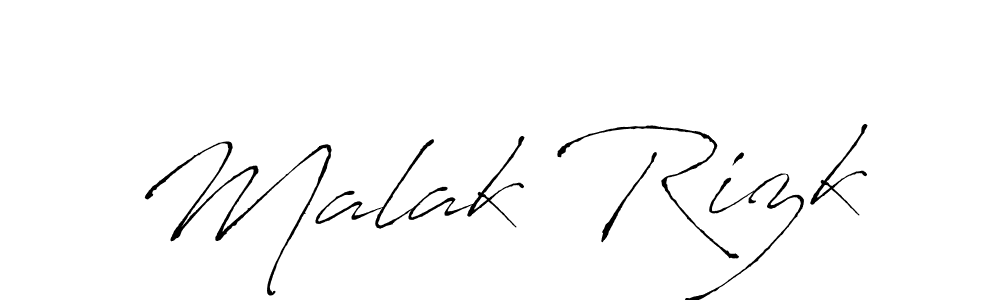 Malak Rizk stylish signature style. Best Handwritten Sign (Antro_Vectra) for my name. Handwritten Signature Collection Ideas for my name Malak Rizk. Malak Rizk signature style 6 images and pictures png