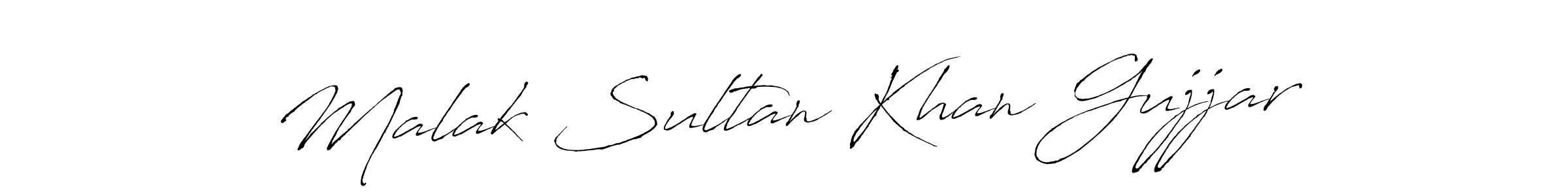 How to make Malak Sultan Khan Gujjar name signature. Use Antro_Vectra style for creating short signs online. This is the latest handwritten sign. Malak Sultan Khan Gujjar signature style 6 images and pictures png