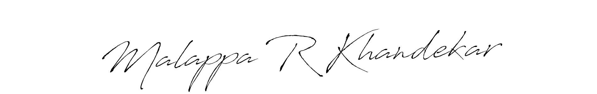 Create a beautiful signature design for name Malappa R Khandekar. With this signature (Antro_Vectra) fonts, you can make a handwritten signature for free. Malappa R Khandekar signature style 6 images and pictures png