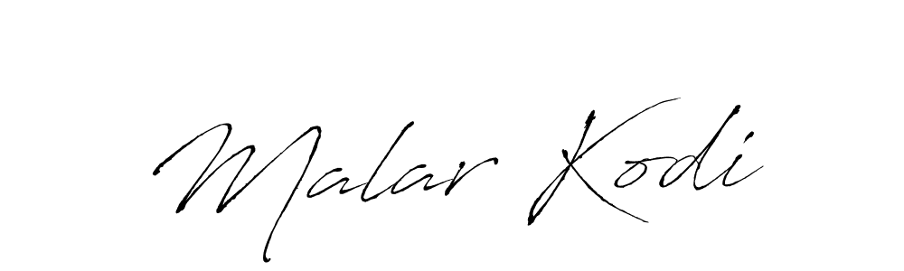 Make a beautiful signature design for name Malar Kodi. With this signature (Antro_Vectra) style, you can create a handwritten signature for free. Malar Kodi signature style 6 images and pictures png