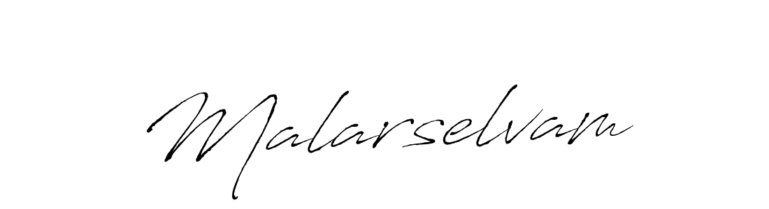 Malarselvam stylish signature style. Best Handwritten Sign (Antro_Vectra) for my name. Handwritten Signature Collection Ideas for my name Malarselvam. Malarselvam signature style 6 images and pictures png
