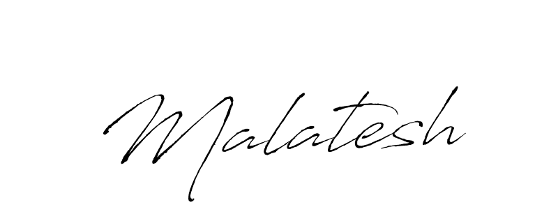 Use a signature maker to create a handwritten signature online. With this signature software, you can design (Antro_Vectra) your own signature for name Malatesh. Malatesh signature style 6 images and pictures png