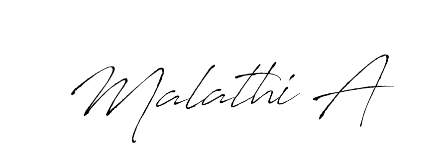 How to make Malathi A signature? Antro_Vectra is a professional autograph style. Create handwritten signature for Malathi A name. Malathi A signature style 6 images and pictures png