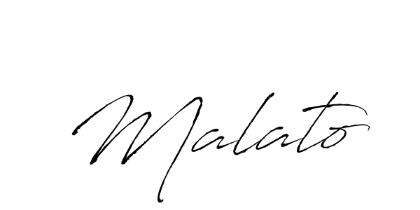 Design your own signature with our free online signature maker. With this signature software, you can create a handwritten (Antro_Vectra) signature for name Malato. Malato signature style 6 images and pictures png