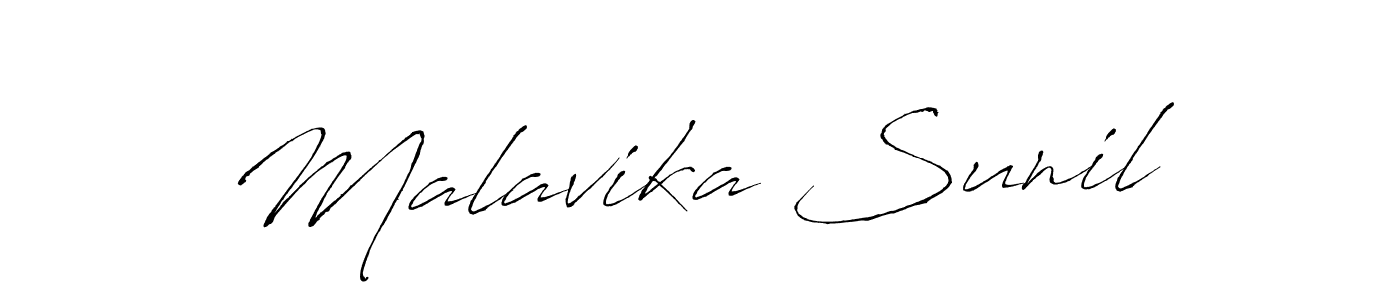 Use a signature maker to create a handwritten signature online. With this signature software, you can design (Antro_Vectra) your own signature for name Malavika Sunil. Malavika Sunil signature style 6 images and pictures png