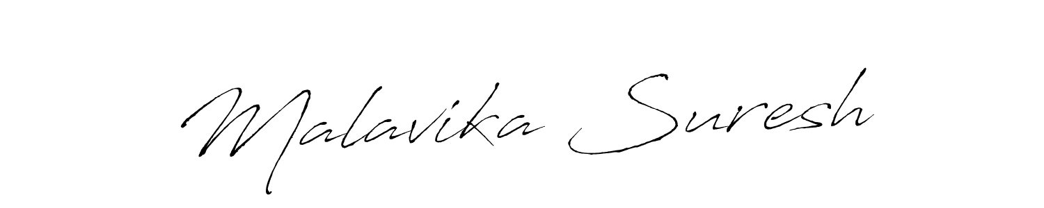 Design your own signature with our free online signature maker. With this signature software, you can create a handwritten (Antro_Vectra) signature for name Malavika Suresh. Malavika Suresh signature style 6 images and pictures png