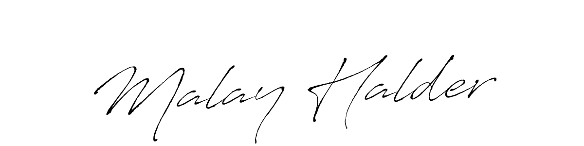 Create a beautiful signature design for name Malay Halder. With this signature (Antro_Vectra) fonts, you can make a handwritten signature for free. Malay Halder signature style 6 images and pictures png