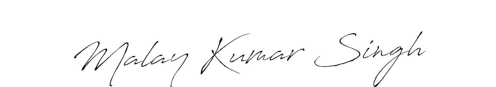 Make a beautiful signature design for name Malay Kumar Singh. With this signature (Antro_Vectra) style, you can create a handwritten signature for free. Malay Kumar Singh signature style 6 images and pictures png
