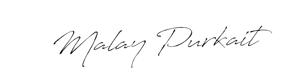 Make a beautiful signature design for name Malay Purkait. With this signature (Antro_Vectra) style, you can create a handwritten signature for free. Malay Purkait signature style 6 images and pictures png