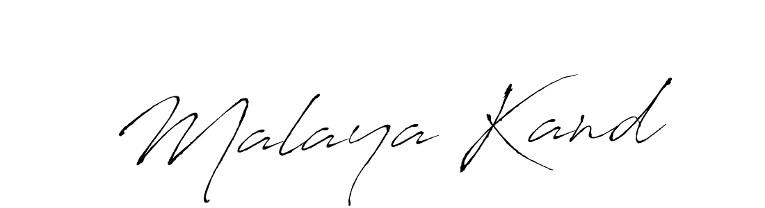 Use a signature maker to create a handwritten signature online. With this signature software, you can design (Antro_Vectra) your own signature for name Malaya Kand. Malaya Kand signature style 6 images and pictures png