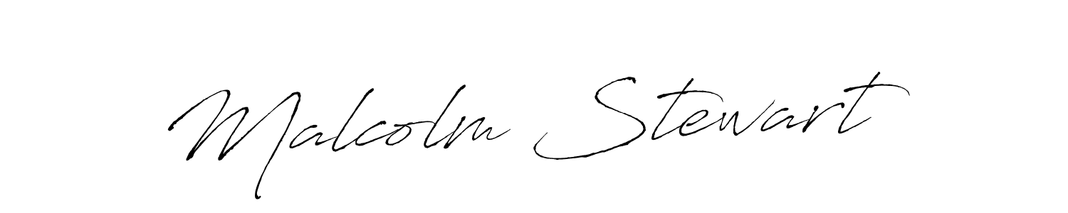 Design your own signature with our free online signature maker. With this signature software, you can create a handwritten (Antro_Vectra) signature for name Malcolm Stewart. Malcolm Stewart signature style 6 images and pictures png