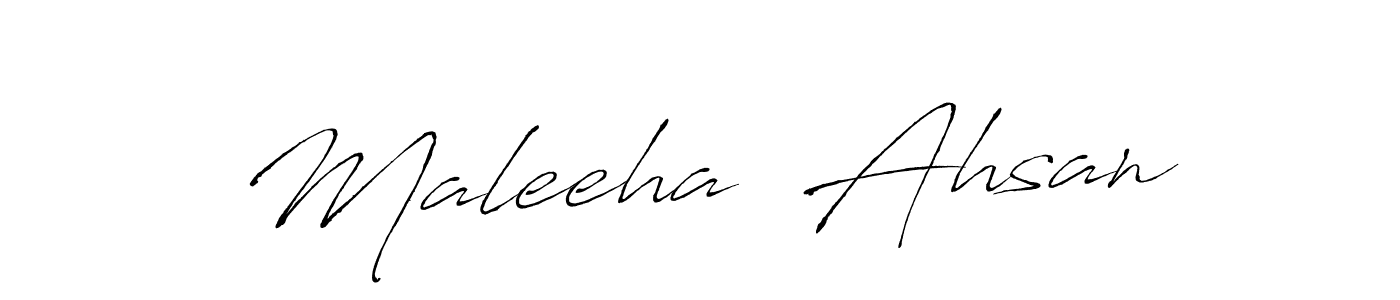 You should practise on your own different ways (Antro_Vectra) to write your name (Maleeha  Ahsan) in signature. don't let someone else do it for you. Maleeha  Ahsan signature style 6 images and pictures png