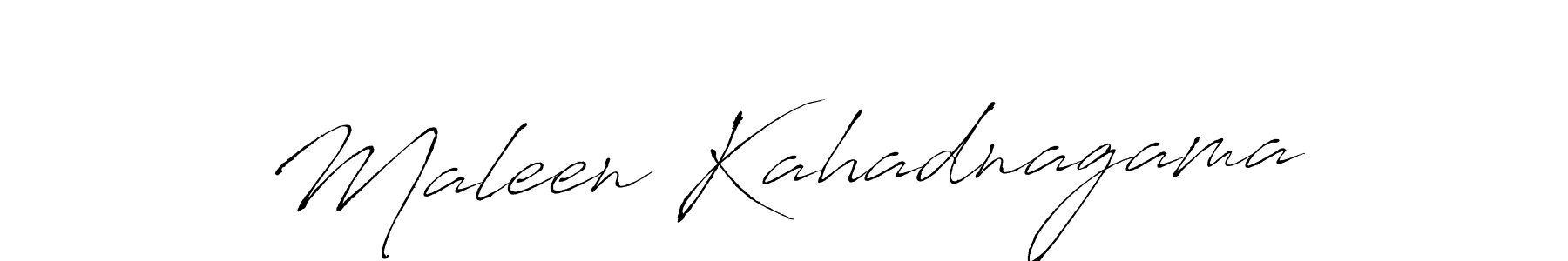 Design your own signature with our free online signature maker. With this signature software, you can create a handwritten (Antro_Vectra) signature for name Maleen Kahadnagama. Maleen Kahadnagama signature style 6 images and pictures png