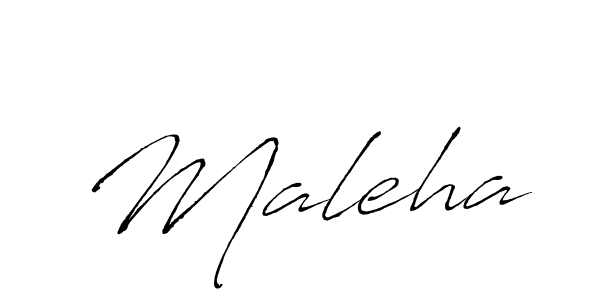 Design your own signature with our free online signature maker. With this signature software, you can create a handwritten (Antro_Vectra) signature for name Maleha. Maleha signature style 6 images and pictures png