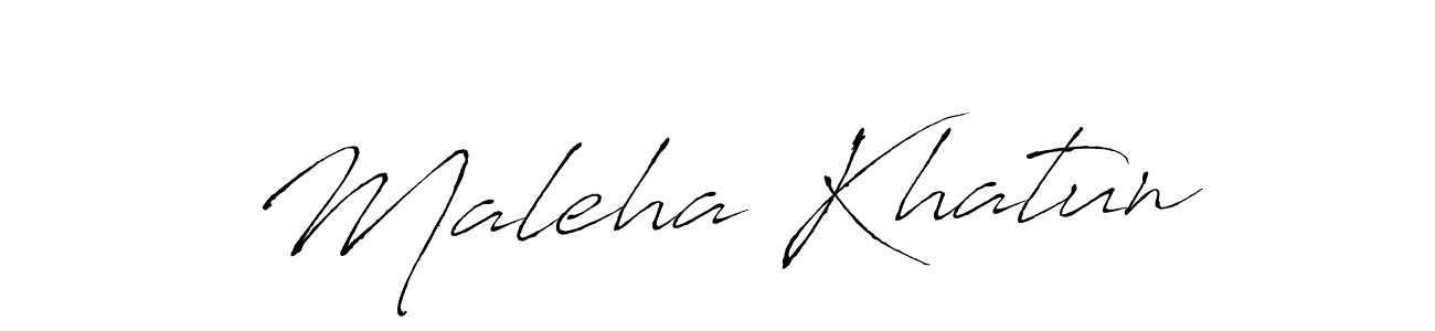 Make a beautiful signature design for name Maleha Khatun. With this signature (Antro_Vectra) style, you can create a handwritten signature for free. Maleha Khatun signature style 6 images and pictures png