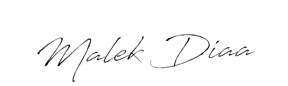 Make a beautiful signature design for name Malek Diaa. With this signature (Antro_Vectra) style, you can create a handwritten signature for free. Malek Diaa signature style 6 images and pictures png