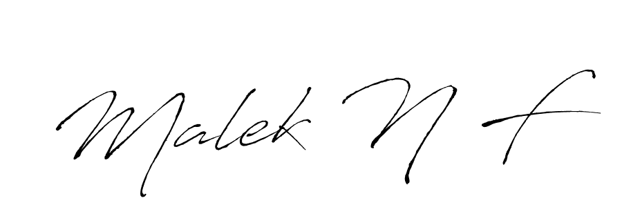 It looks lik you need a new signature style for name Malek N F. Design unique handwritten (Antro_Vectra) signature with our free signature maker in just a few clicks. Malek N F signature style 6 images and pictures png