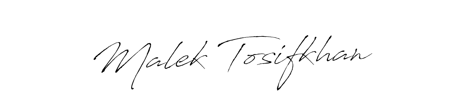 The best way (Antro_Vectra) to make a short signature is to pick only two or three words in your name. The name Malek Tosifkhan include a total of six letters. For converting this name. Malek Tosifkhan signature style 6 images and pictures png