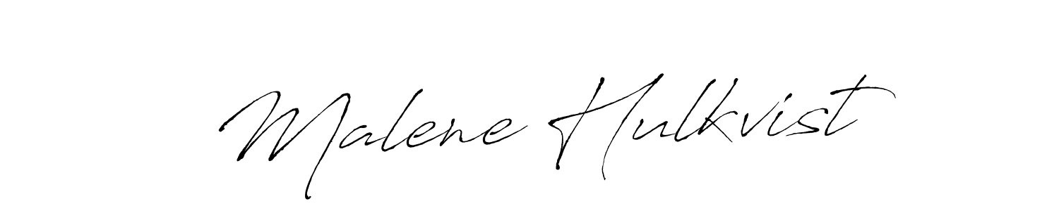 Design your own signature with our free online signature maker. With this signature software, you can create a handwritten (Antro_Vectra) signature for name Malene Hulkvist. Malene Hulkvist signature style 6 images and pictures png