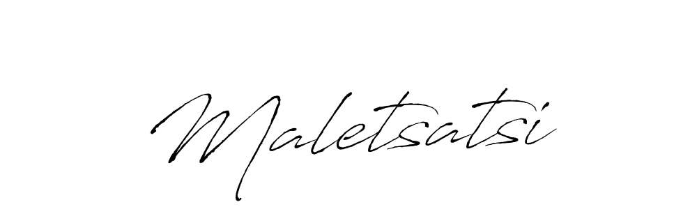 How to make Maletsatsi signature? Antro_Vectra is a professional autograph style. Create handwritten signature for Maletsatsi name. Maletsatsi signature style 6 images and pictures png