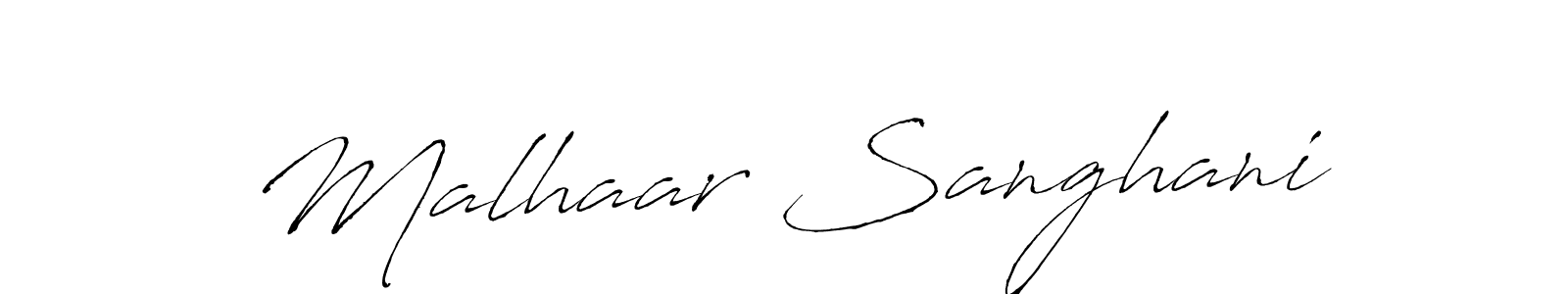 The best way (Antro_Vectra) to make a short signature is to pick only two or three words in your name. The name Malhaar Sanghani include a total of six letters. For converting this name. Malhaar Sanghani signature style 6 images and pictures png