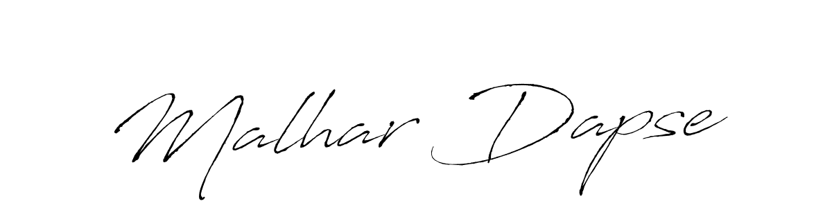 Use a signature maker to create a handwritten signature online. With this signature software, you can design (Antro_Vectra) your own signature for name Malhar Dapse. Malhar Dapse signature style 6 images and pictures png